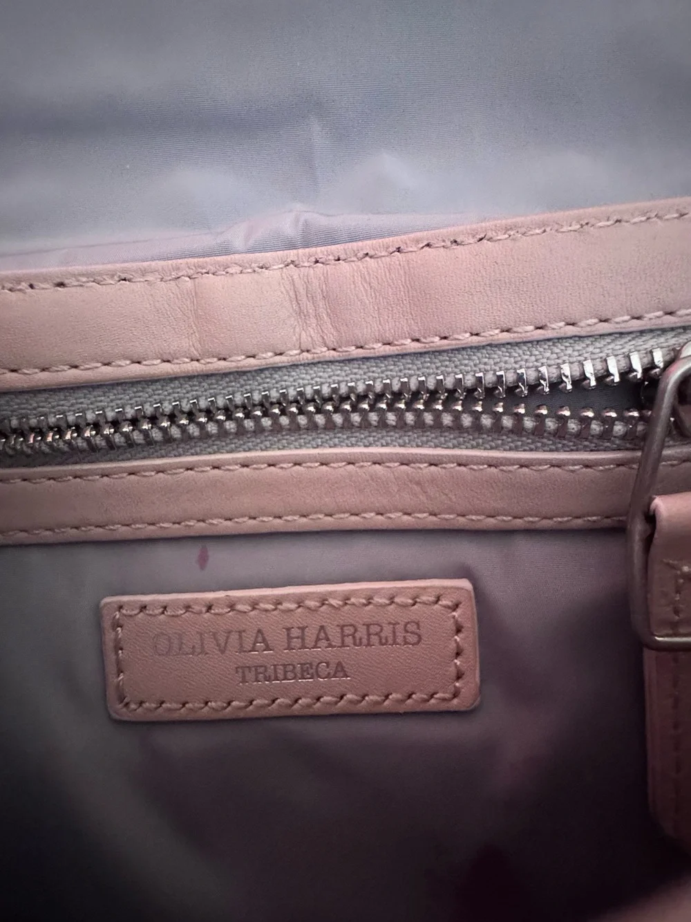 Olivia Harris Blush Studded Envelope Clutch